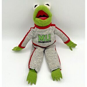 Vintage Kermit The Frog Plush Toy Muppet University Jim Henson 1989 15”